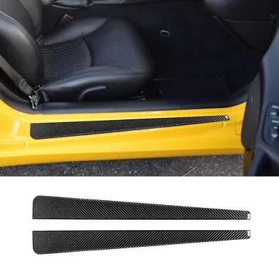 Door Sill Accent Carbon Fiber Interior Trim For Chevrolet Corvette C5 1998-2004 • $25.32