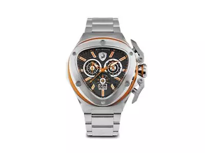 Tonino Lamborghini Spyder X Orange SS Quartz Watch 53 Mm Chrono T9XB-SS-B • $1450