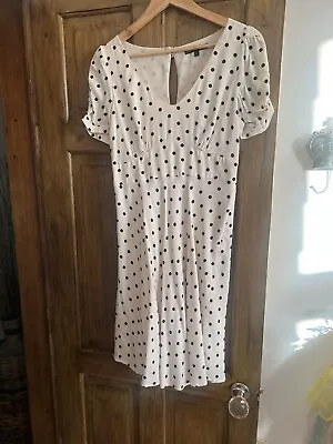 Holly Willoughby Limited Collection Spotty Tea Dress Size 10 • £9.50