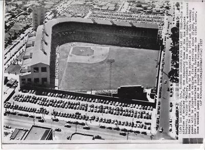 1957 Press Photo Aerial Shot Wrigley Field Brooklyn Dodgers • $9.99