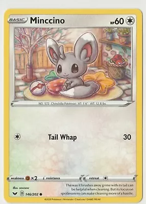 Minccino Pokemon TCG Card 146/202 • $1.30