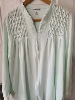 Miss Elaine Robe Full Zip Front Pale Green Color New Sz L • £19.27