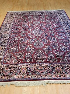 KARASTAN RED SAROUK 700/785 8'.8  X 12' Vintage Wool Area Rug American Made  • $1750