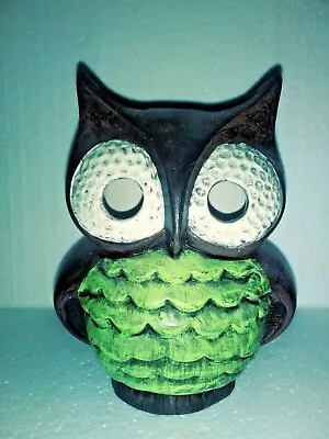 Vintage 1970s Ceramic Owl Candle Holder Small Taper Style - Rare • $6