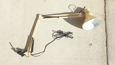 Vintage Industrial Articulating Drafting Portable Desk Lamp Light With Clamp • $124.95