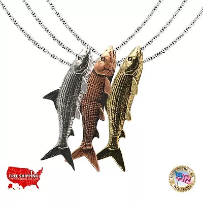 Bonefish Necklace & Pendant Fish Fishing Gift Metal S037PEN Made In USA • $24.99