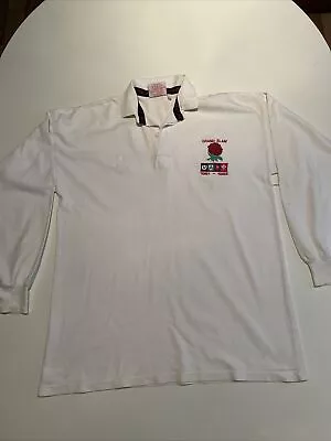 Cotton Oxford England Rugby Shirt 44” Nations Grand Slam Winners 91-92 • £34.99