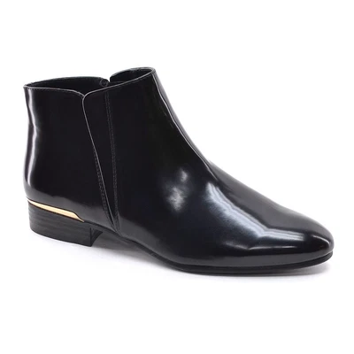 $29.99 • Buy Womens Zara Metal Detail Booties 39 / 8 Black Glossy Pull Up Ankle Boots New 