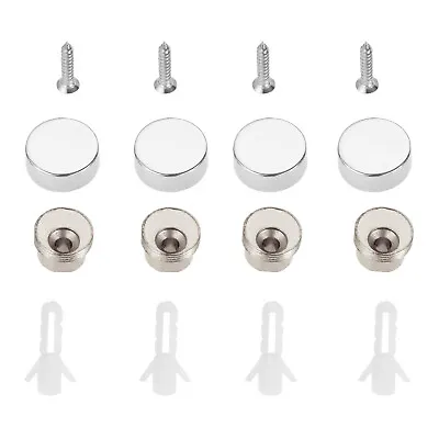 4Pcs Mirror Clips For 6-7mm/3-5mm Thick Glass Used On Glass/Acrylic/Metal/Wood • £6.10