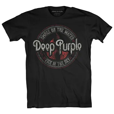 Deep Purple T-Shirt Smoke Circle Band Official New Black • £14.95