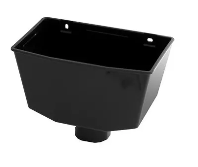 Rain Water Down Pipe Hopper Black For 68mm Round 65mm Square Down Pipe • £10.99