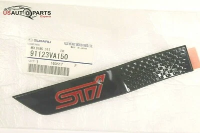 $29.90 • Buy Genuine OEM Subaru 91123VA150  STI  Driver Front Fender Emblem Black Red Badge