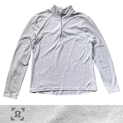 Lululemon Surge Warm 1/2 Zip Pullover Men’s Size L In Heathered Mercury / Grey • $36