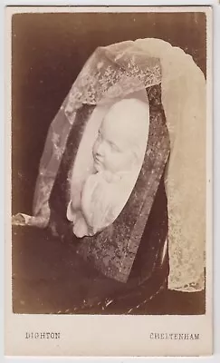 In-memoriam CDV-plaster Cast Or Sculpture Of A Dead Child 1860s • £10.50