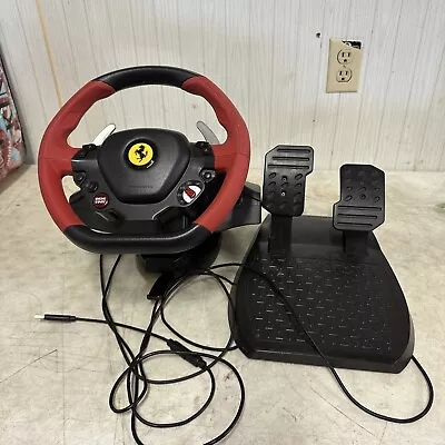 Thrustmaster Ferrari 458 Spider Racing Steering Wheel/Pedals Xbox One • $80.99