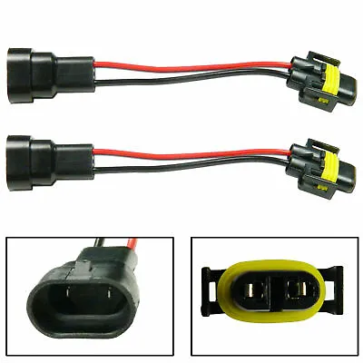 9006 Male To H11 H9 Female Headlight Fog Light Extension Wiring Harness Sockets • $8.99