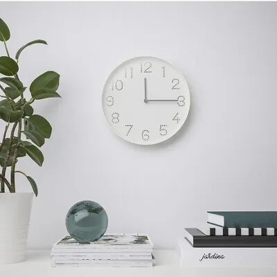 New Ikea TROMMA White Wall Clock 25cm Stylish Silent Quartz Clock  • £10.77
