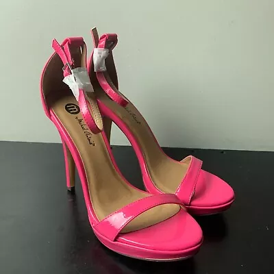 Michael Antonio Loving Patent Pump Fuchsia 7.5 M US Pink Open Sandal • $17.99