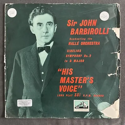 £8 • Buy ALP 1122 ED1 Barbirolli Sibelius Symphony No. 2 Halle Orchestra HMV Mono