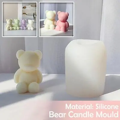 £5.98 • Buy 3D Bear Silicone Candle Mould DIY Soy Soap Aromatherapy Mold Wax 2022 X3Q5