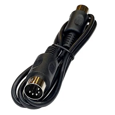 MIDI Cable 3 Ft Male To Male 5 Pin DIN Plugs Black • $6.74