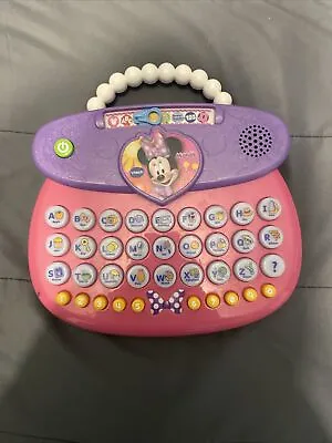 Vtech Minnie Mouse Computer Purse ABC Alphabet Numbers Learning Toy - EXCELLENT • $25