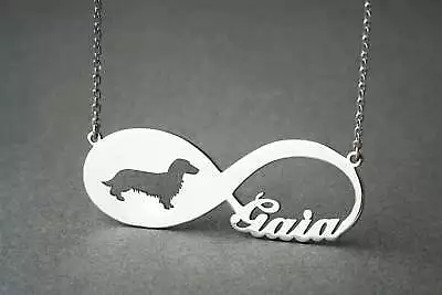 Amaxer Personalized Custom Infinity Pet Dog Engrave Name Chain Pendant Necklace • $7.99