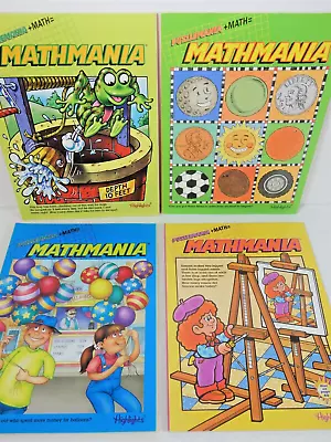 4 Mathmania Workbooks Highlights All Unused NEW Puzzlemania Book Lot • $11.99