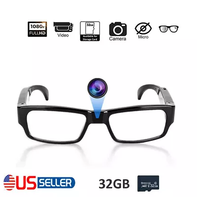 1080P Digital Camera Glasses HD Glasses Eyewear DVR Video Recorder Camera 32GB • $45.35