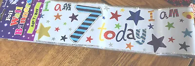 7th Birthday Party Banner 2.5M New • £2.39