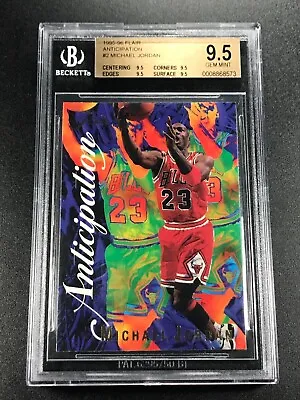 Michael Jordan 1995 Fleer Flair #2 Anticipation Embossed Insert Bgs 9.5 Gem (a) • $1000