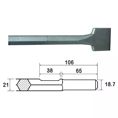 Faithfull FAIKAGSC75 Kango Shank Straight Scaling Chisel 75 X 300mm • £20.47