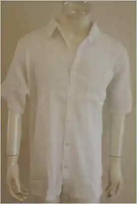 BNWT  Mens S/s White Cheese Cloth Shirtssize=S • $16.31