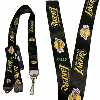  Los Angeles Lakers NBA Key Chain Clip On Lanyard-Black Color • $8.98