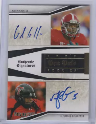 2009 Playoff National Treasures Pen Pals Glen Coffee Michael Crabtree Auto • $27.60