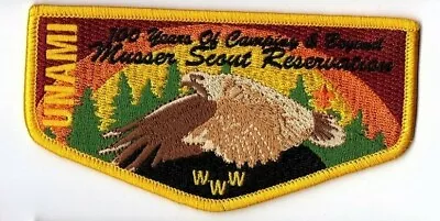 Boy Scout OA 1 Unami Lodge 100 Years Musser Scout Reservation Flap • $14