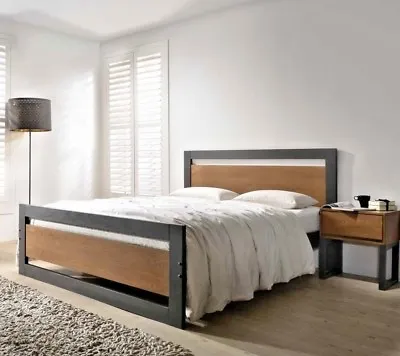 Lavish New Olivia Modern Dark Grey Finish Wooden Bed Frame In 4ft/4ft6 & 5ft • £269.99