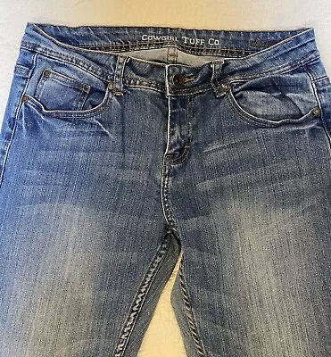 Womens Cowgirl Tuff Jeans Waist 30 Length 34 98% Cotton 2% Spandex.  In Good Con • $21