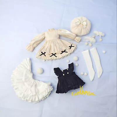 1/6 1/4 MSD Puyoo BJD Clothes Doll Outfit Winter Sun Champagne Dress 6 Pcs Set • $36.33