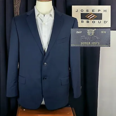 Joseph Abboud Blazer Mens 44S Blue Two Button Marzotto Super 120s Wool • $62.96