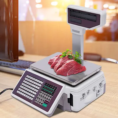 Commercial Digital Food Price Computing Scale 66lbs With Dual Label Printer Fast • $306.85