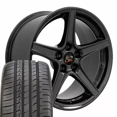 18x9 Rims Tires Fit Mustang Saleen Style Black Wheels Ironman Tires • $1363