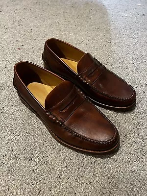 R.M. WILLIAMS Kingston Loafer Leather Shoes Men Size 7 Brown *RRP $449.95* • $149.95