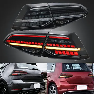 VLAND Smoked LED Tail Lights For Volkswagen VW Golf 7 MK7 2014-2019 Sequential • $170