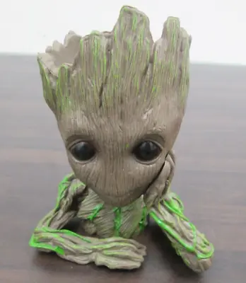 Baby Groot Flower Pot/Pencil Holder/Ornament With Drainage Hole 5.5  Tall • £4.99
