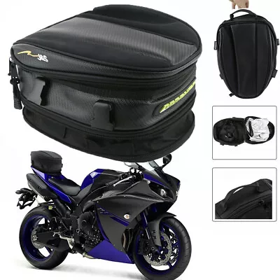 Motorcycle Tail Bag Rear Seat Travel Helmet Luggage Storage Backpack Waterproof • $28.40