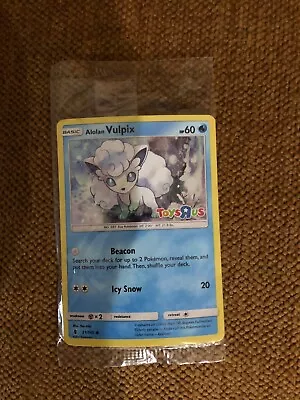 **SEALED** Alolan Vulpix Holo 2017 Pokemon Toys R Us Promo Card (21/145) • $10.50