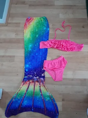 £6.99 • Buy Refdr. Mermaid Bikini Set And Tail Childs 120cm