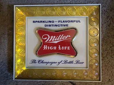 Miller High Life Light Up Bar Sign Vintage Man Cave Champagne Of Bottle Beers • $112.50