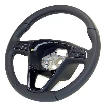 Original Multi Function Steering Wheel Leather Seat Ateca Ibiza 6P Toledo - • $237.29